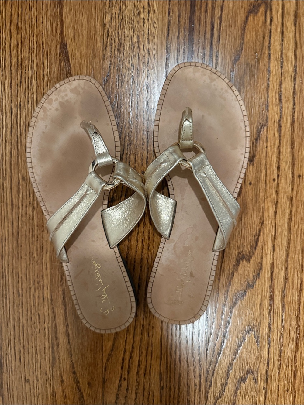Lilly Pulitzer McKim Gold Sandals 7